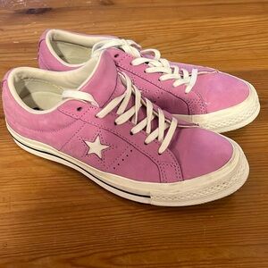 Converse Womens Cons One Star pink leather women 7